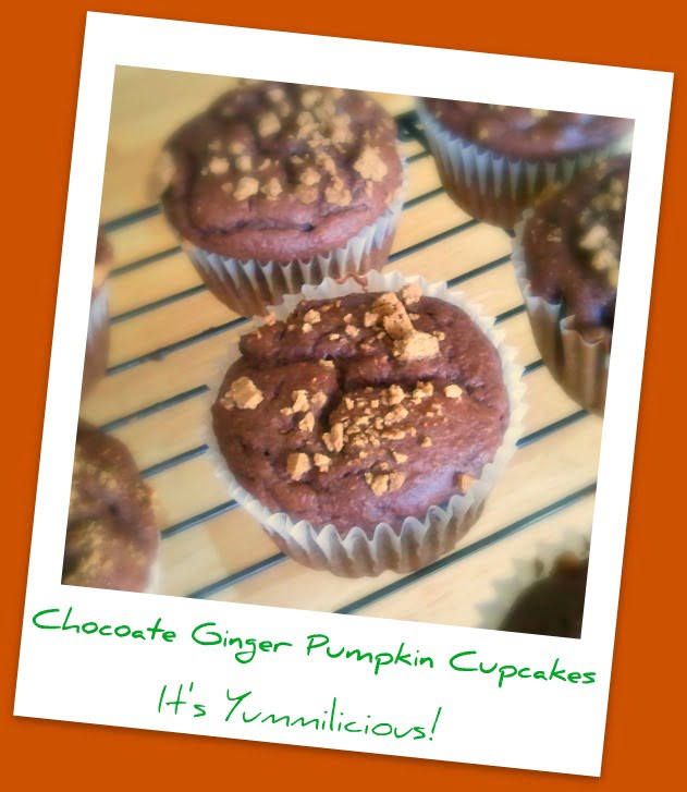 Chocolate Ginger Pumpkin Cupcakes from ItsYummi.com