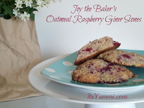 Oatmeal Raspberry Ginger Scones