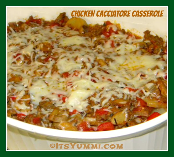Chicken Cacciatore Casserole-framed
