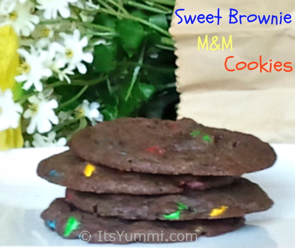 Sweet Brownie M&M Cookies