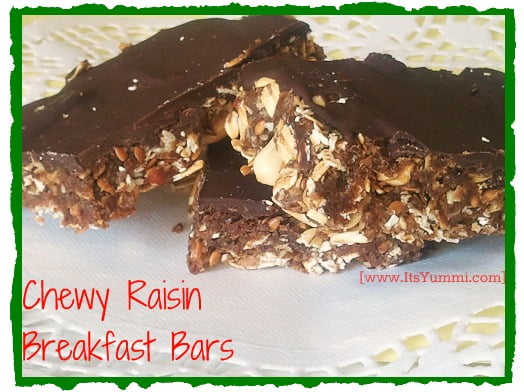 Chewy Raisin Breakfast Bars from ItsYummi.com