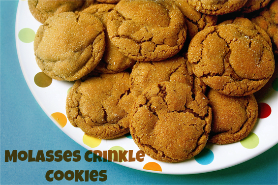Molasses Crinkle Cookies from ItsYummi.com