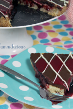 double chocolate raspberry cheesecake tart from ItsYummi.com #recipe #dessert