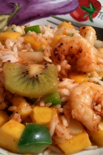 Spicy Grilled Shrimp with Carribean Rice from ItsYummi.com