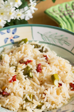 Jasmine Rice Pilaf with Asparagus & Sun Dried Tomatoes from ItsYummi.com