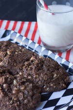 Double Chocolate Peanut Butter Oatmeal Cookies from ItsYummi.com #Recipe #Cookies #BobsRedMill