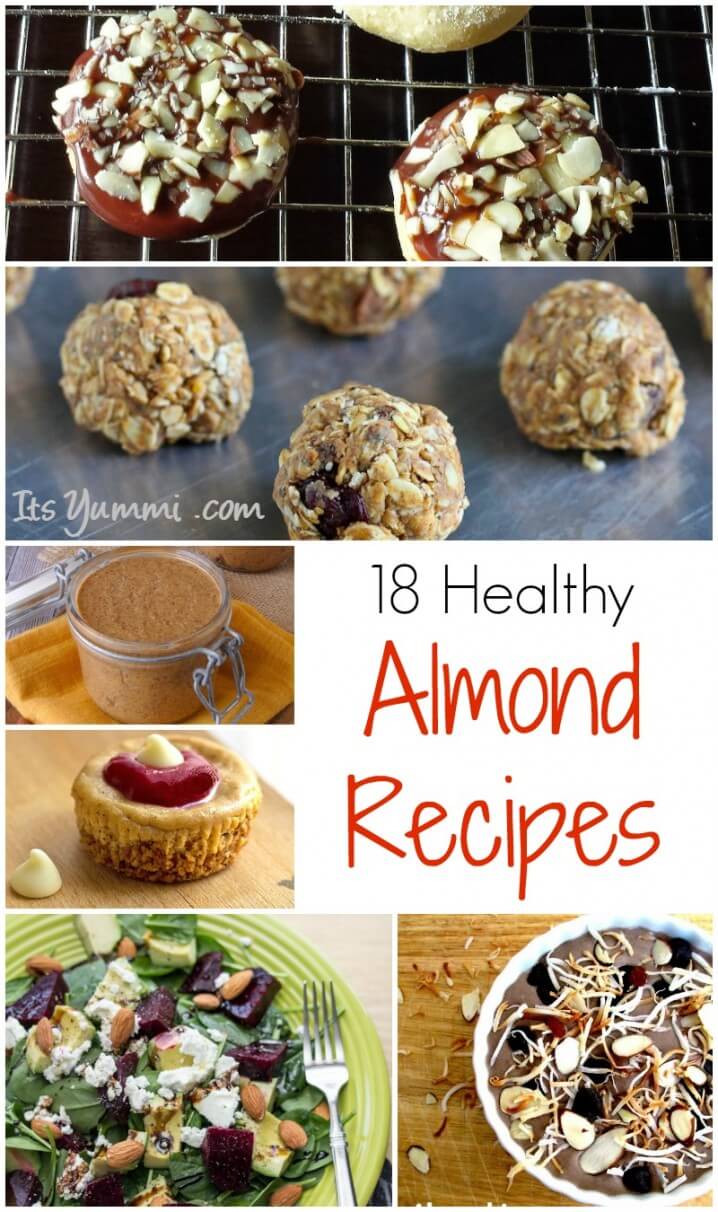 18 Delicious and Healthy Almond Recipes - Beverages, main dishes, salads and desserts. Some are low carb, keto, and gluten free, too! See the entire collection on ItsYummi.com