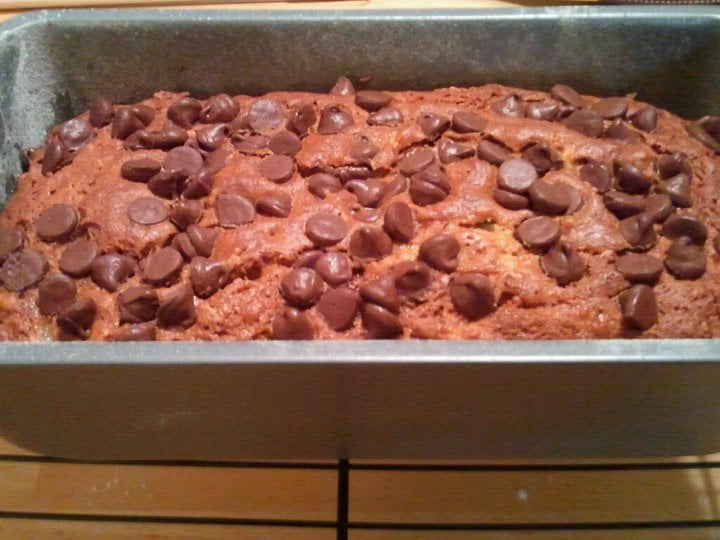 Peanut Butter Chocolate Chip Banana Bread Recipe Its Yummi