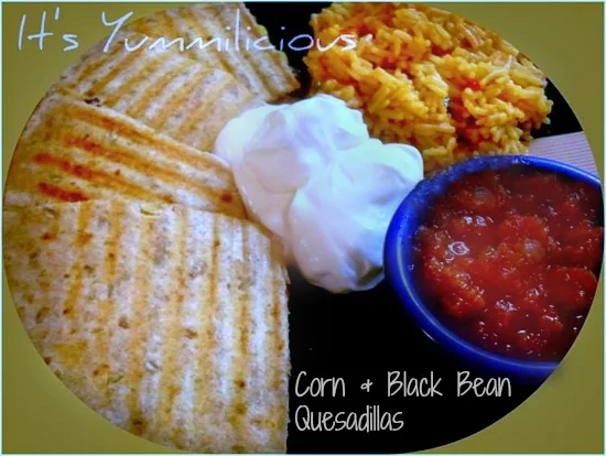 Vegetarian corn and black bean quesadillas recipe