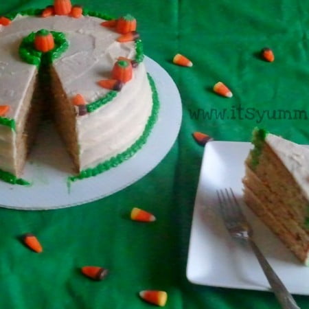 Cinnamon Spice Layer Cake Recipe with Maple Cream Cheese Frosting - Get the recipe on ItsYummi.com