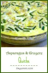 asparagus and Gruyere quiche