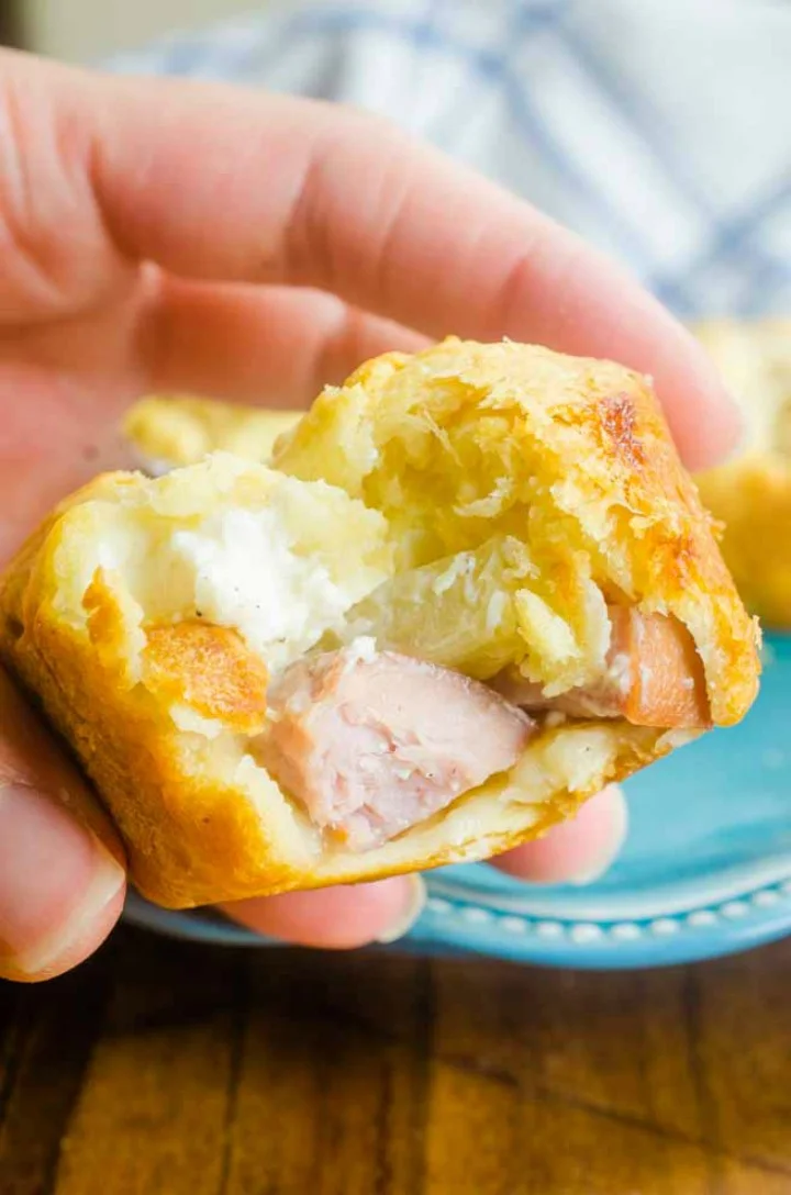 pineapple and ham crescent roll snacks