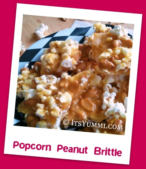 Popcorn Peanut Brittle from ItsYummi.com