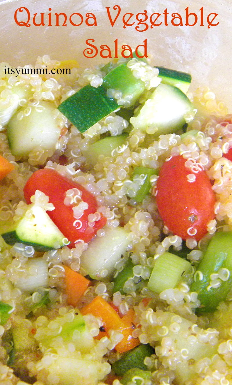 Vegetable Quinoa Salad - A delicious and healthy side dish recipe from itsyummi.com