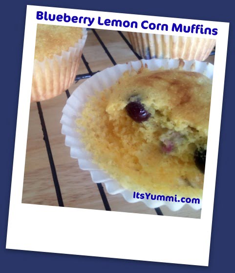 Blueberry Lemon Cornbread Muffins