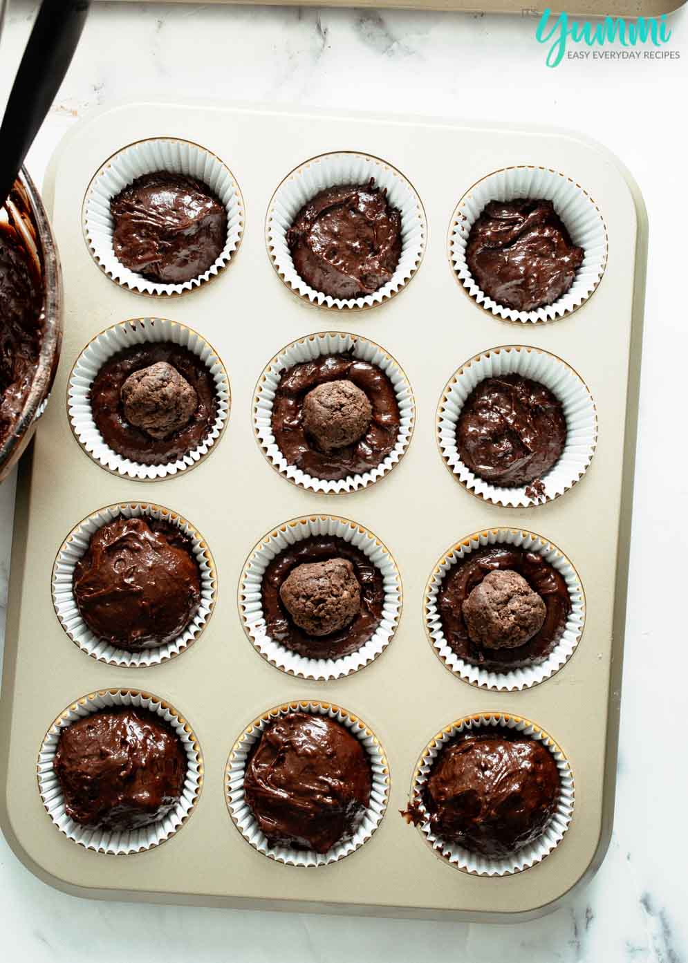 Thin Mint Truffle Cupcakes