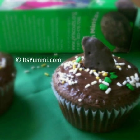 Girl Scout Thin Mint Cupcake Recipe from ItsYummi.com