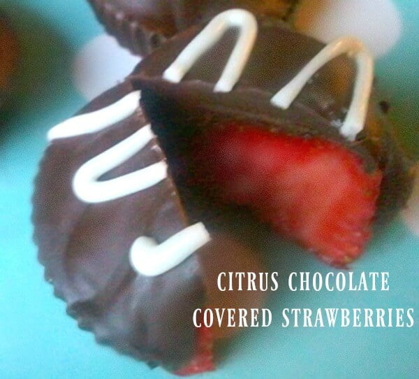 Chocolate covered strawberries, with a blast of lemony citrus flavor! These homemade candies are perfect treats for Valentine's Day, Easter, or any time you want a healthier sweet treat. | ItsYummi.com