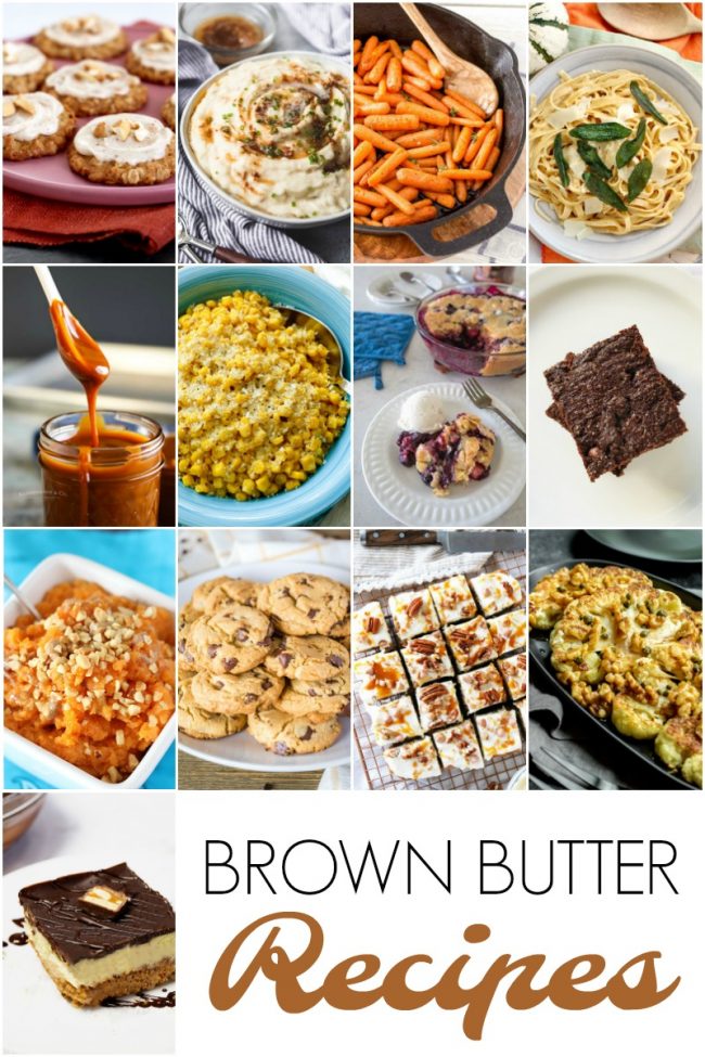 brown butter recipes photo collage