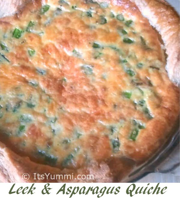 Leek and Asparagus Quiche with a Puff Pastry Crust