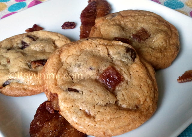 Brown Butter Chocolate Chip Cookies with Candied Bacon