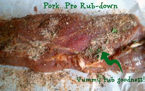 How to cook boneless pork tenderloin perfectly - rub the uncooked pork with your favorite spice blend