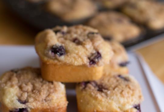 Blueberry Cream Cheese Streusel Muffins