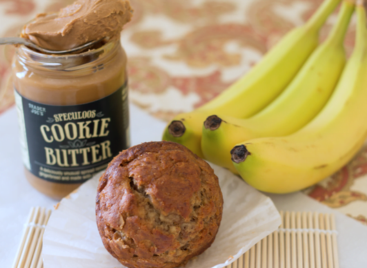Banana Nut Cookie Butter Muffins