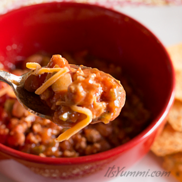 Turkey Chili from ItsYummi.com - only 5 Weight Watchers Points Plus!