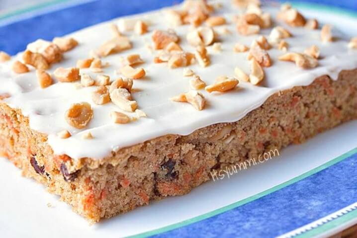 Healthier Carrot Cake with Cream Cheese Frosting