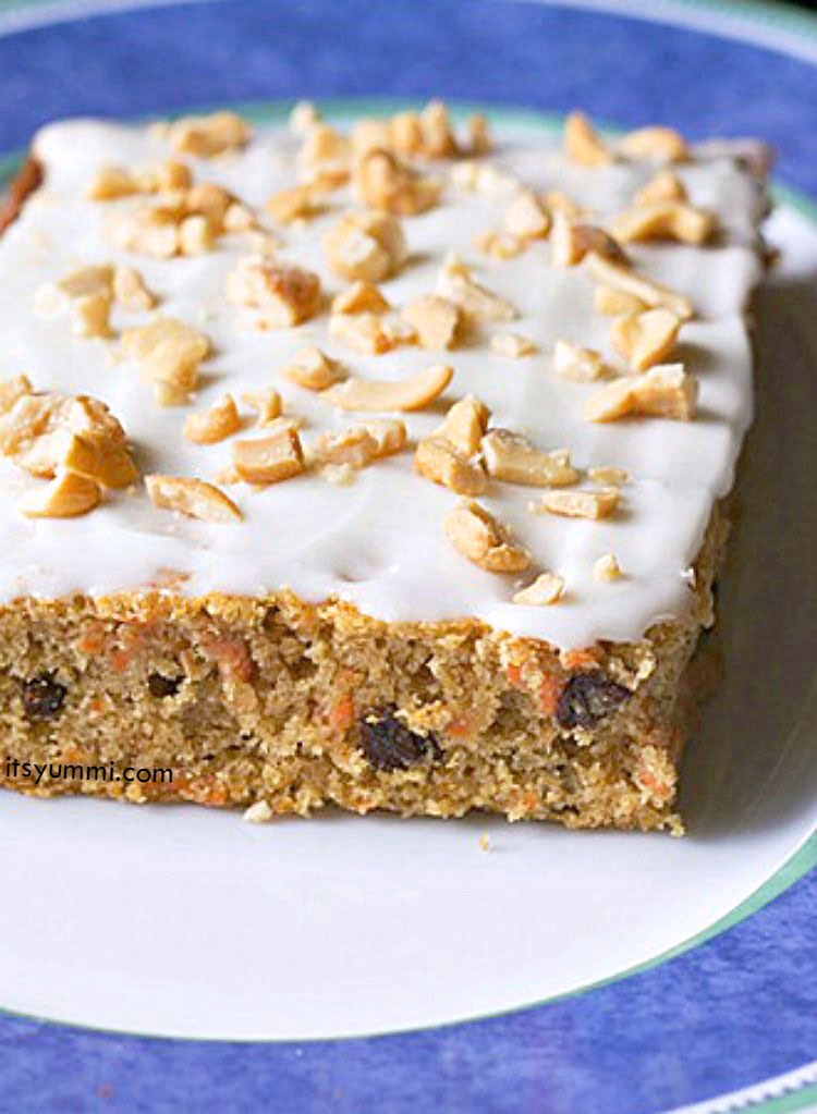 Healthy Carrot Cake with Cashew Cream Cheese Frosting