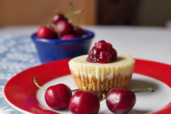 Chocolate Cherry Single Serving Cheesecakes