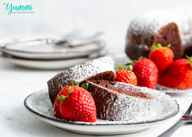 Sour cream bundt cake is everything you dream of when you want a moist, decadent chocolate cake - Recipe on ItsYummi.com