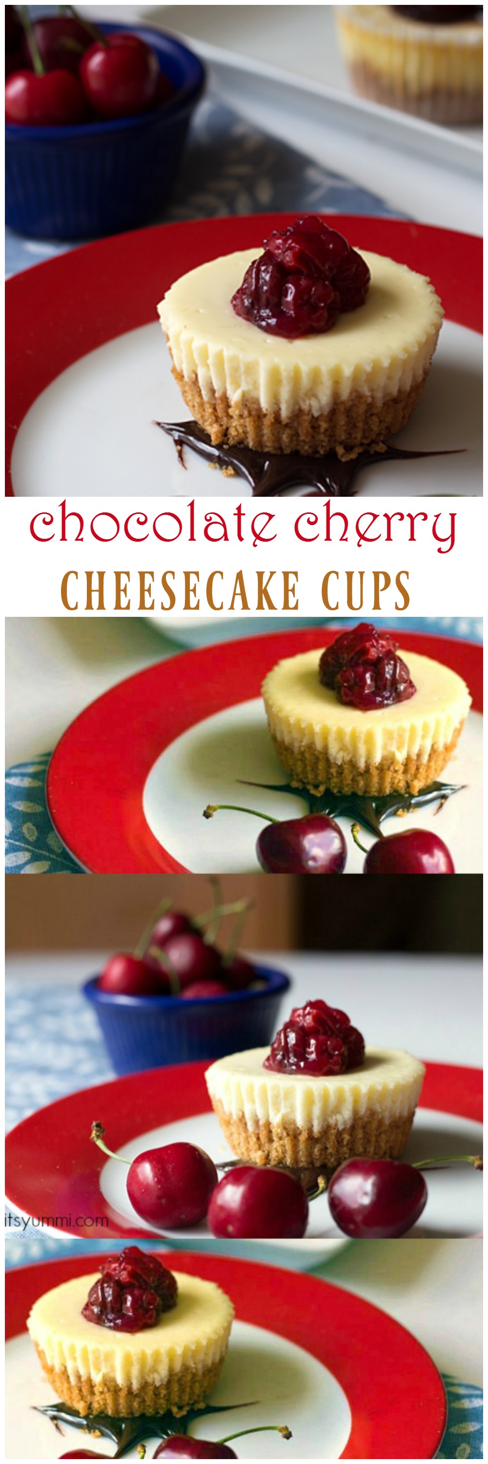 Chocolate Cherry Single Serving Cheesecake Recipe - Perfect portion control for dessert!