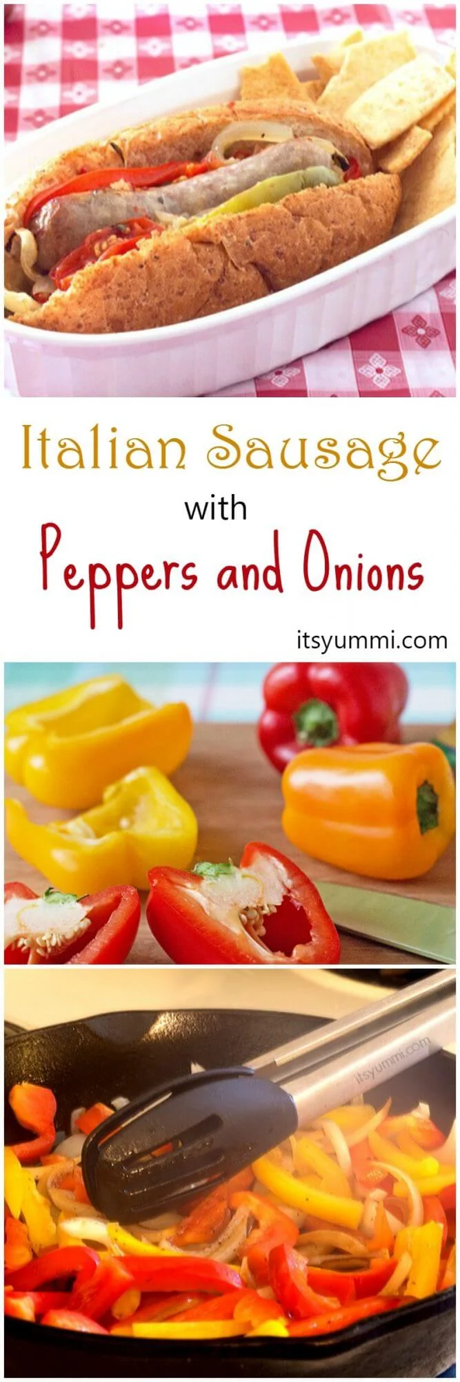 Johnsonville Italian Sausage with Peppers and Onions - Get the recipe from ItsYummi.com