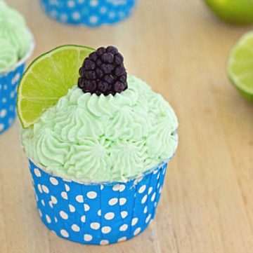 Blackberry Lime Cupcake Recipe, from itsyummi.com