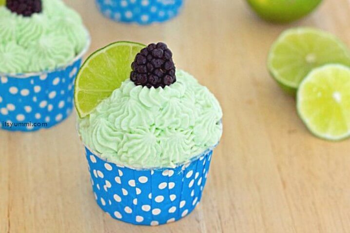 Blackberry Lime Cupcake Recipe, from itsyummi.com