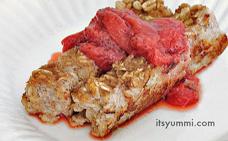 Pan Fried Banana Berry Oatmeal