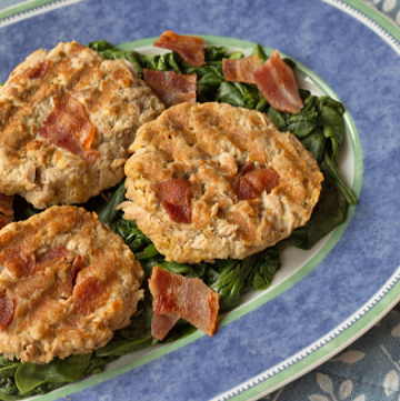 Recipe for Healthy Tuna Patties with Bacon, from ItsYummi.com