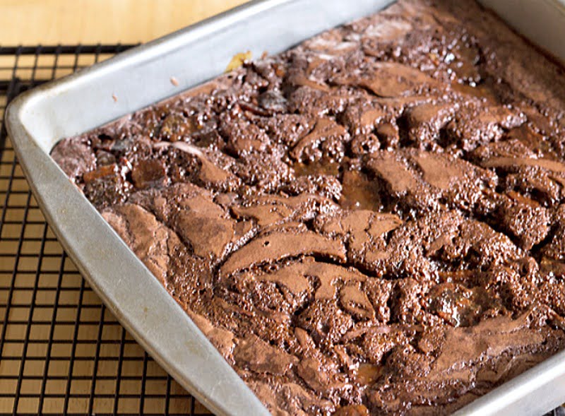 Fudgy Brownies Recipe: Caramel Brownies with Bacon