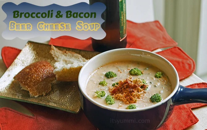 Broccoli Bacon Beer Cheese Soup from ItsYummi.com