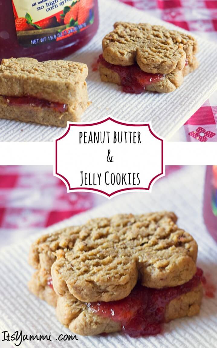 Put some fun into your lunch box with this recipe for Peanut Butter and Jelly Sandwich Cookies from ItsYummi.com