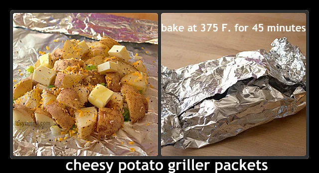 Cheesy Potato Griller Packets from @ItsYummi #shop