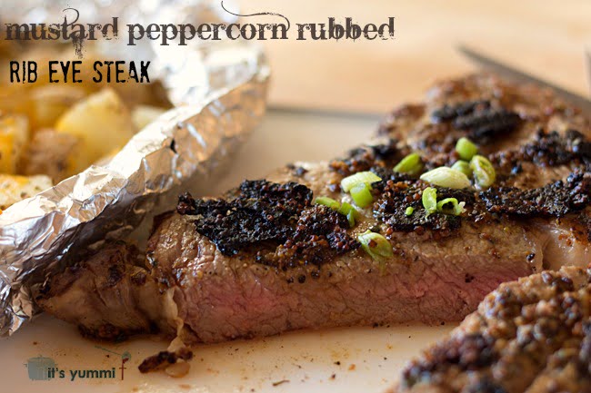 Mustard Peppercorn Rubbed Rib Eye from @itsyummi #shop