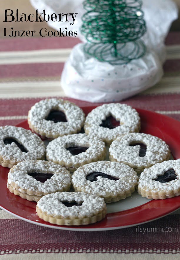 Blackberry Linzer Cookies from ItsYummi.com