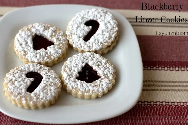 Blackberry Linzer Cookies from ItsYummi.com