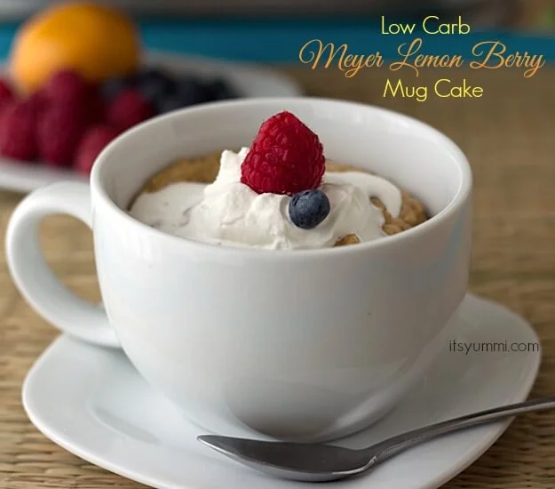Low Carb Meyer Lemon Mug Cake