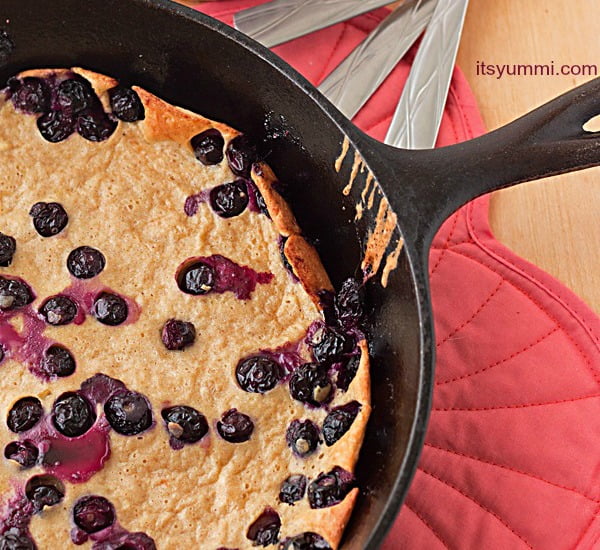 Blueberry Yogurt Dutch Baby Pancake from ItsYummi.com