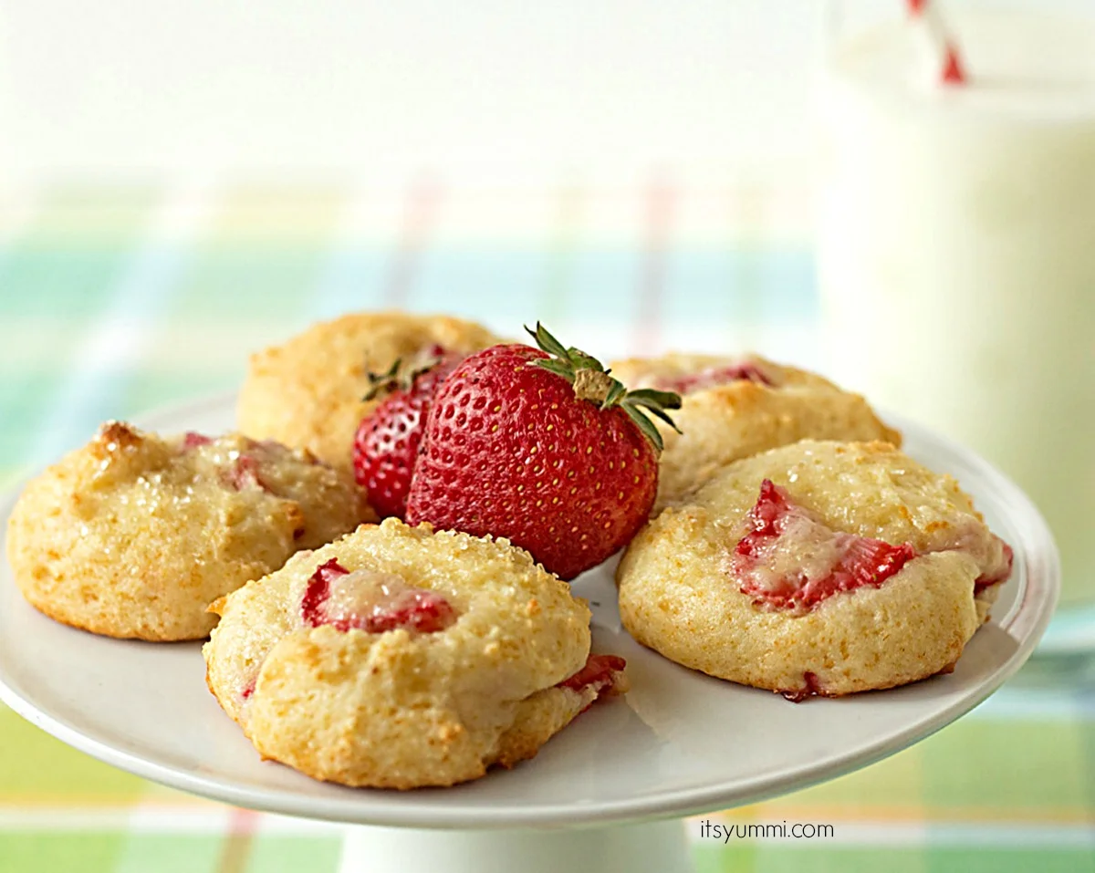 Strawberry Yogurt Cookies (Healthier Desserts Recipe)