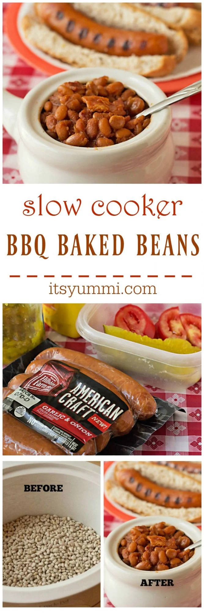 Slow Cooker BBQ Baked Beans Recipe, from itsyummi.com